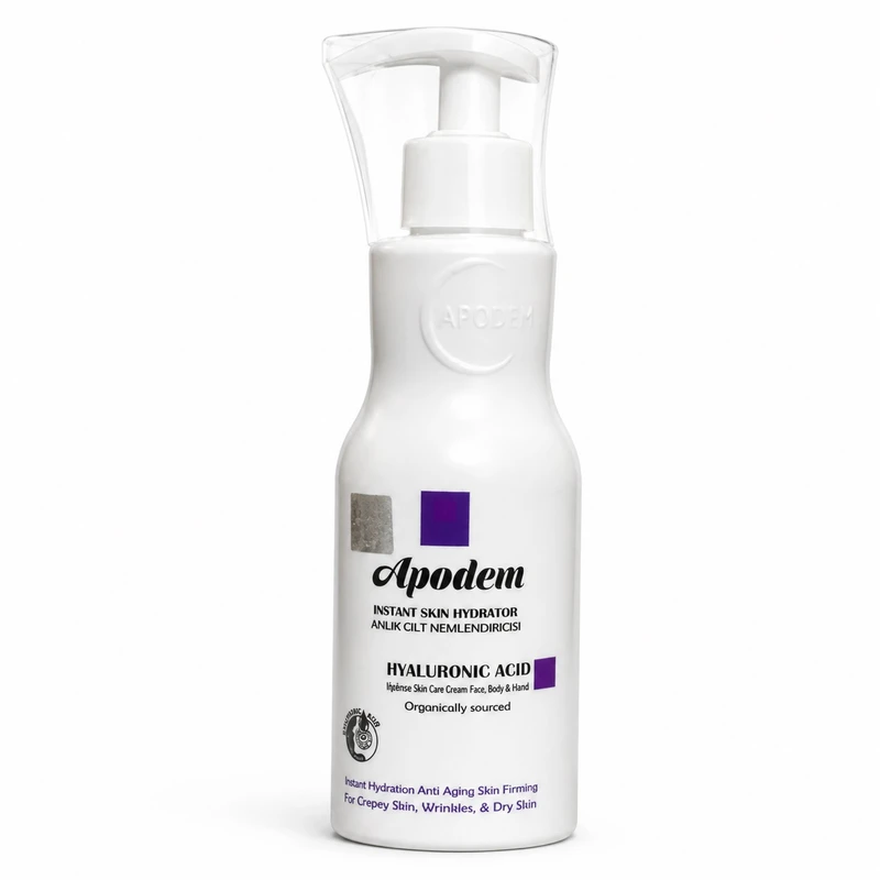 [MBL-APDM-HLAC-400ML] کرم آبرسان و مرطوب کننده صورت و بدن آپودم مدل هیالورونیک اسید حجم 400 میلی‌لیتر